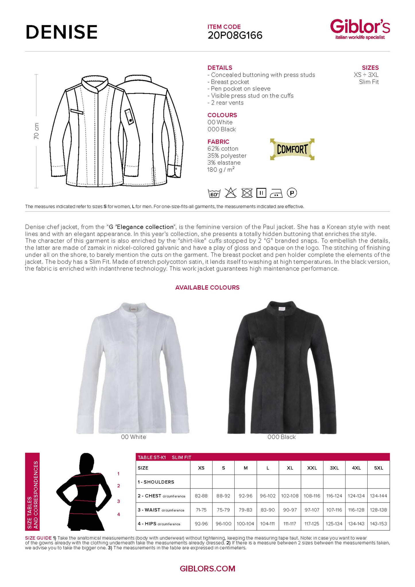 DENISE Executive Chef Coat