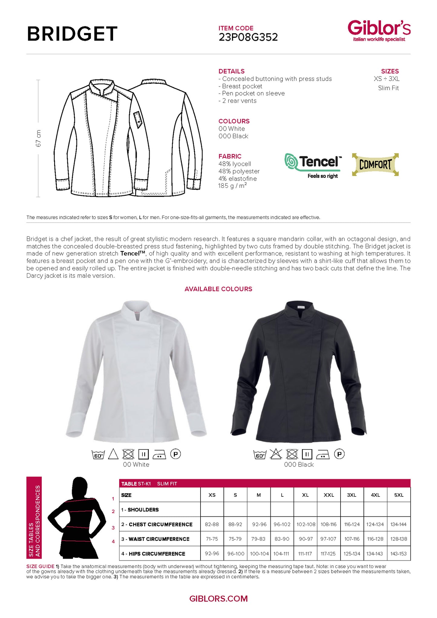 BRIDGET Premium Executive Chef Coat
