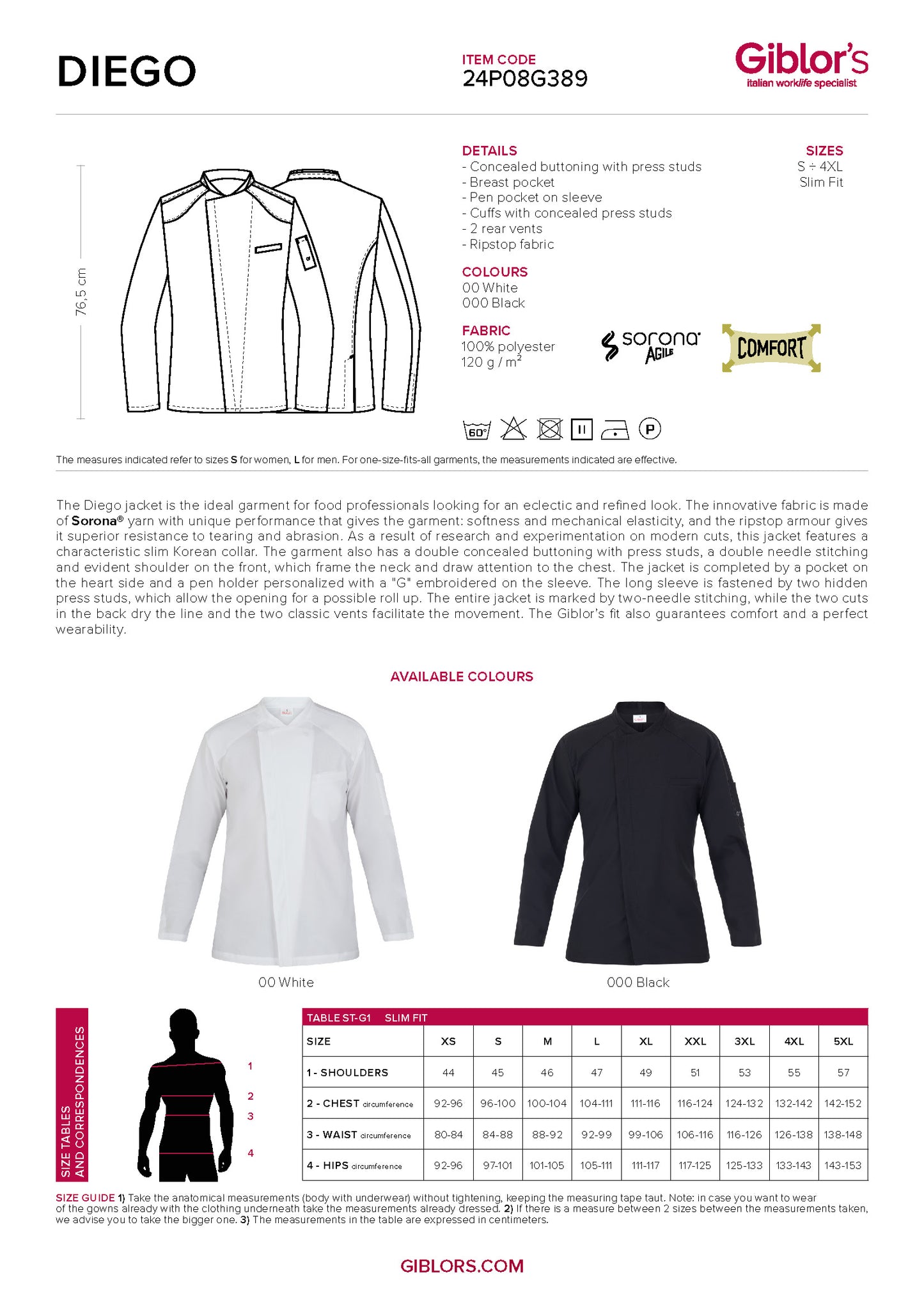 DIEGO Utility Chef Coat