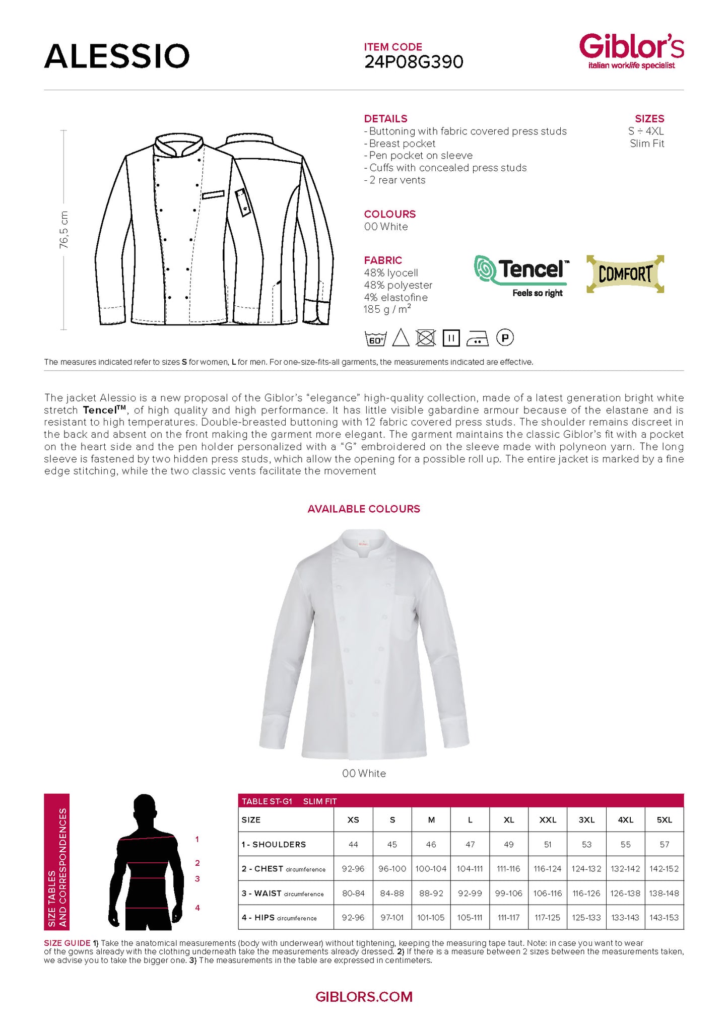 ALESSIO Premium Executive Chef Coat