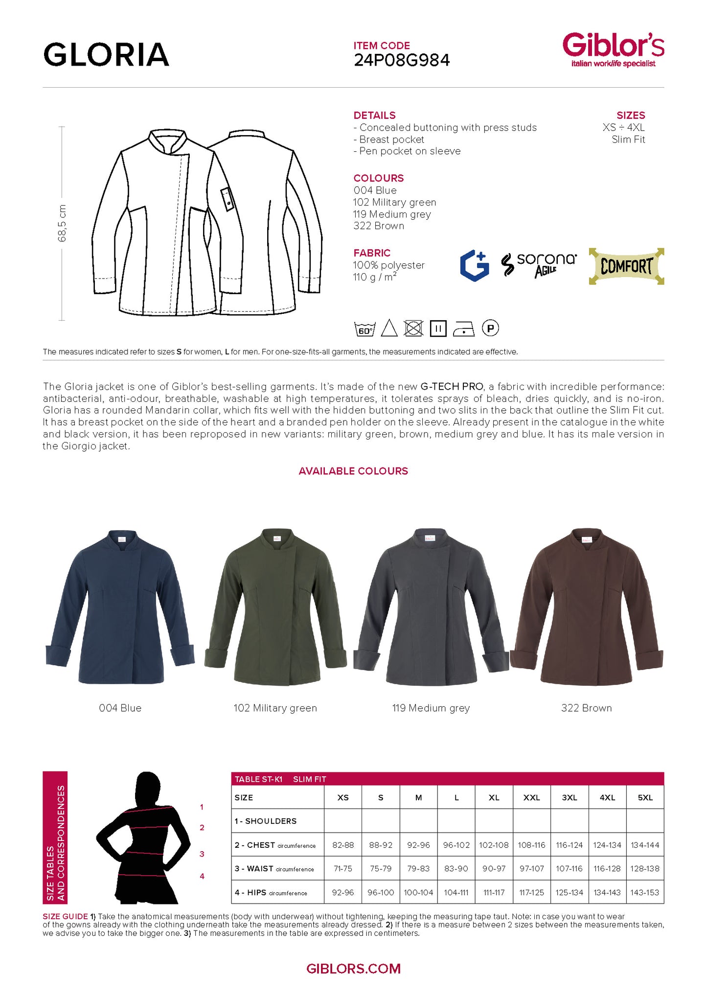 GLORIA Chef Coat - TEAM BUILDER