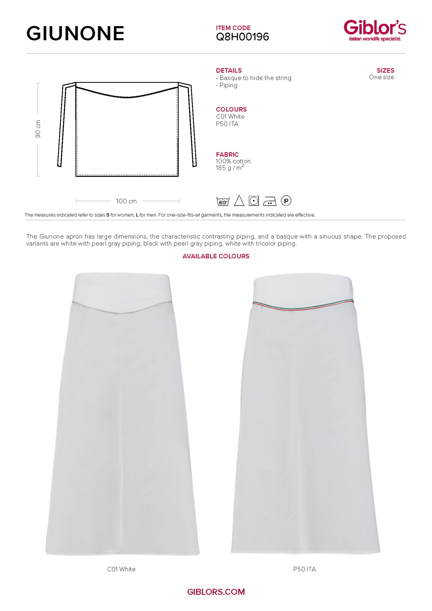 GIUNONE Apron - White