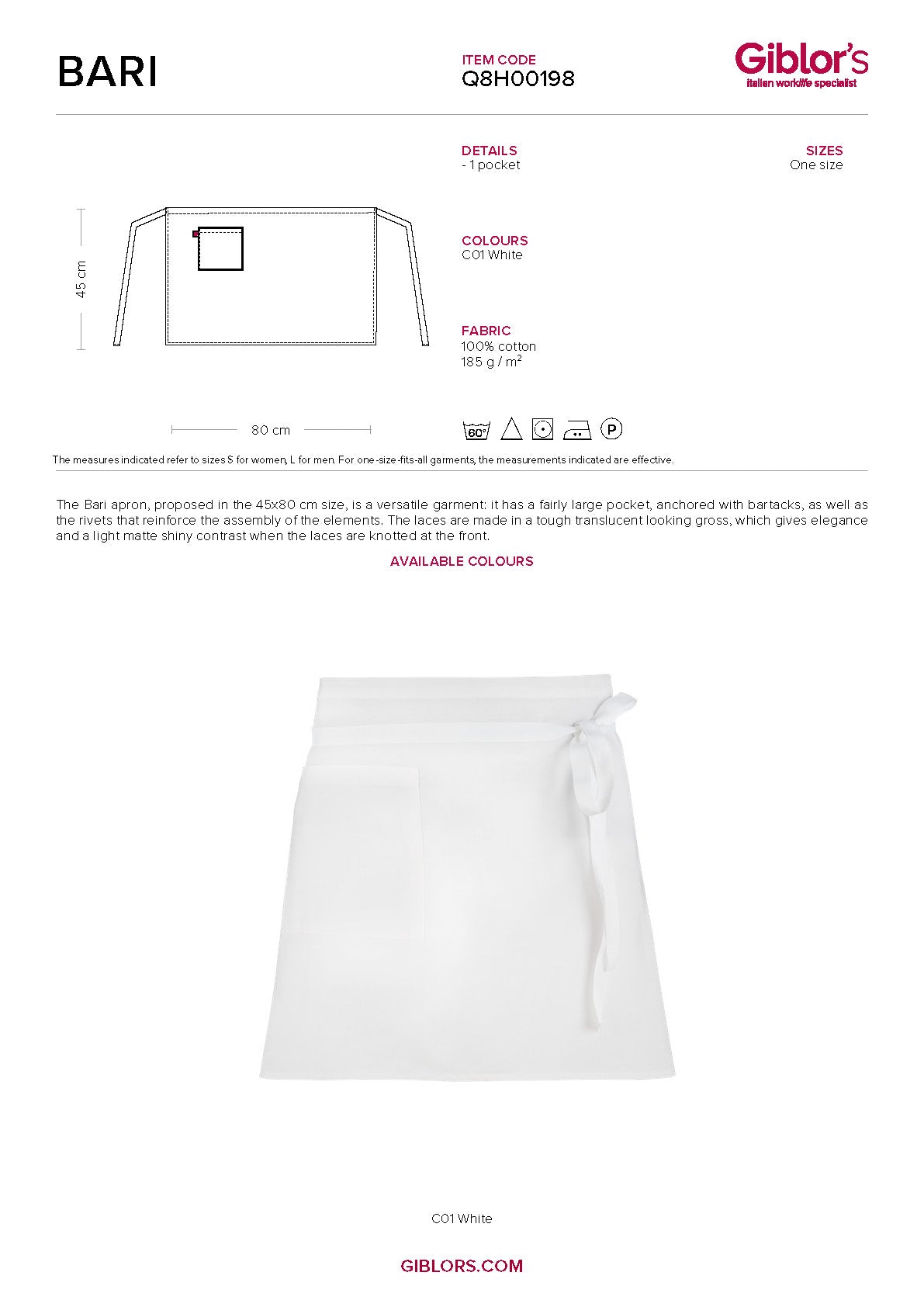 BARI Apron - White