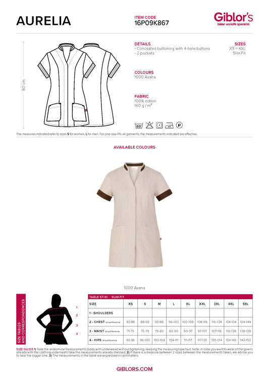 AURELIA Housekeeping Dress - Oatmeal