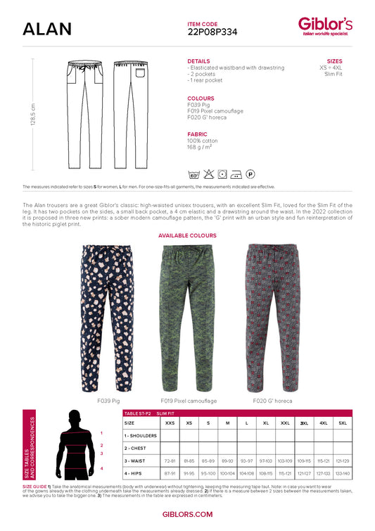 ALAN Camo Chef Pants - Unisex