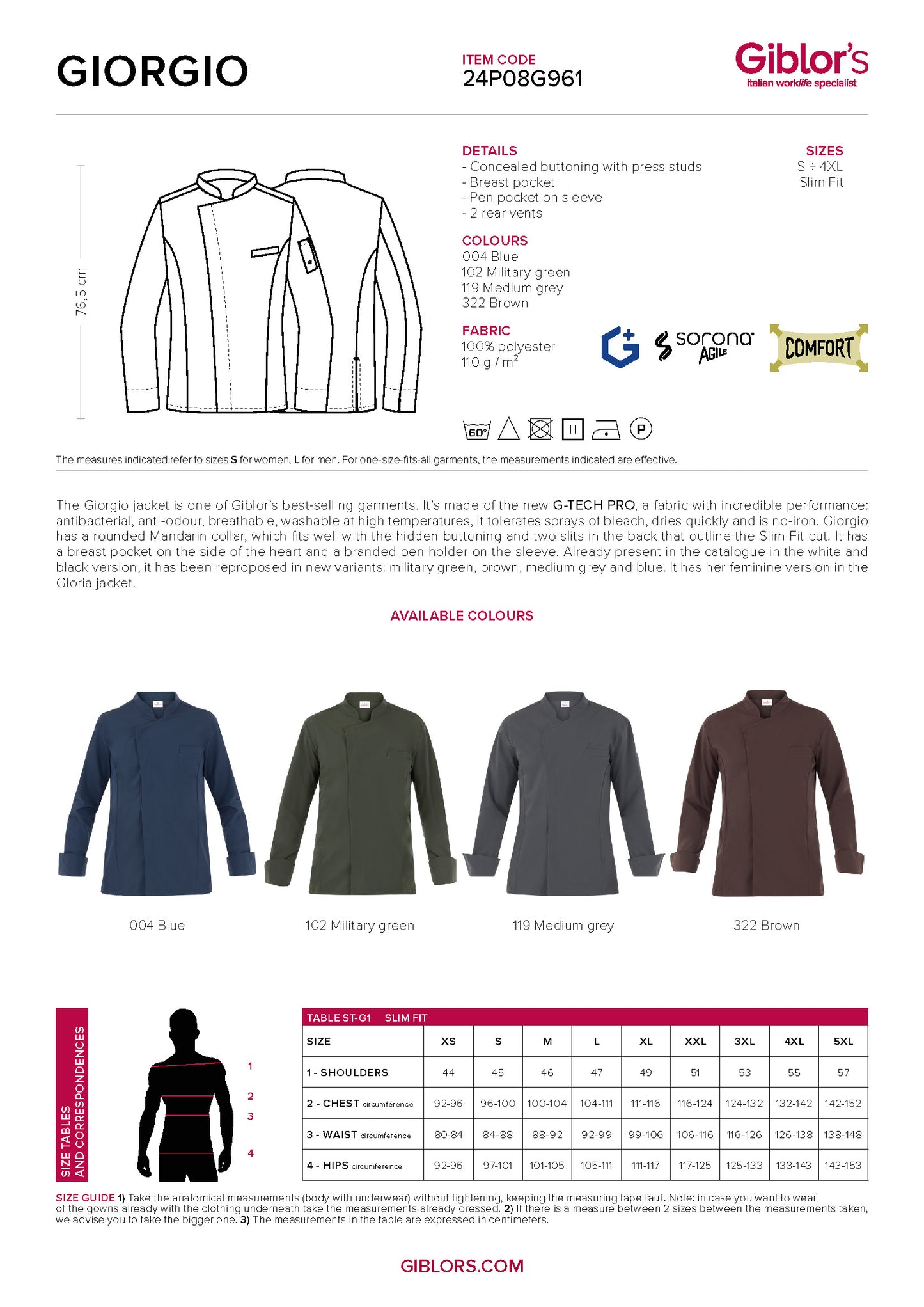 GIORGIO Chef Coat - TEAM BUILDER