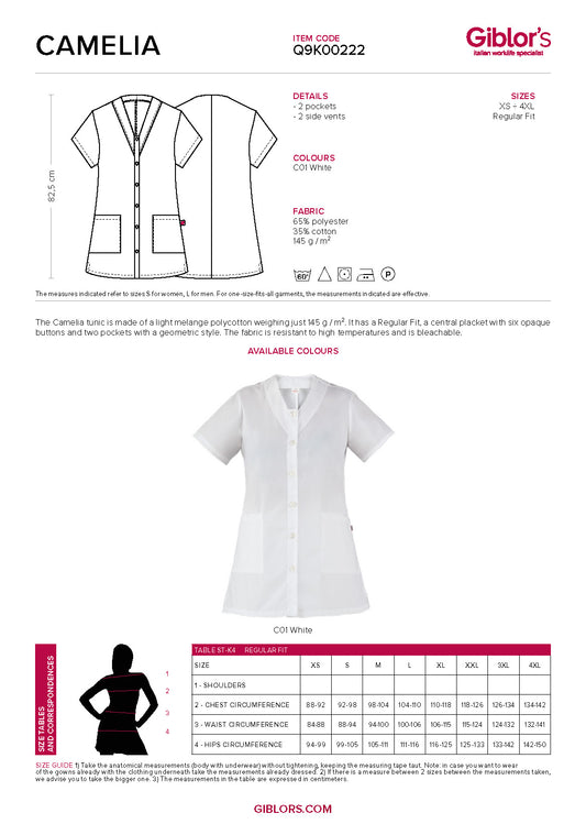 CAMELIA Housekeeping Dress - White